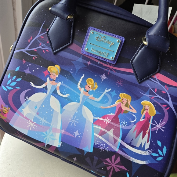 Loungefly Princess Print Bag - Navy - Picture 5 of 7